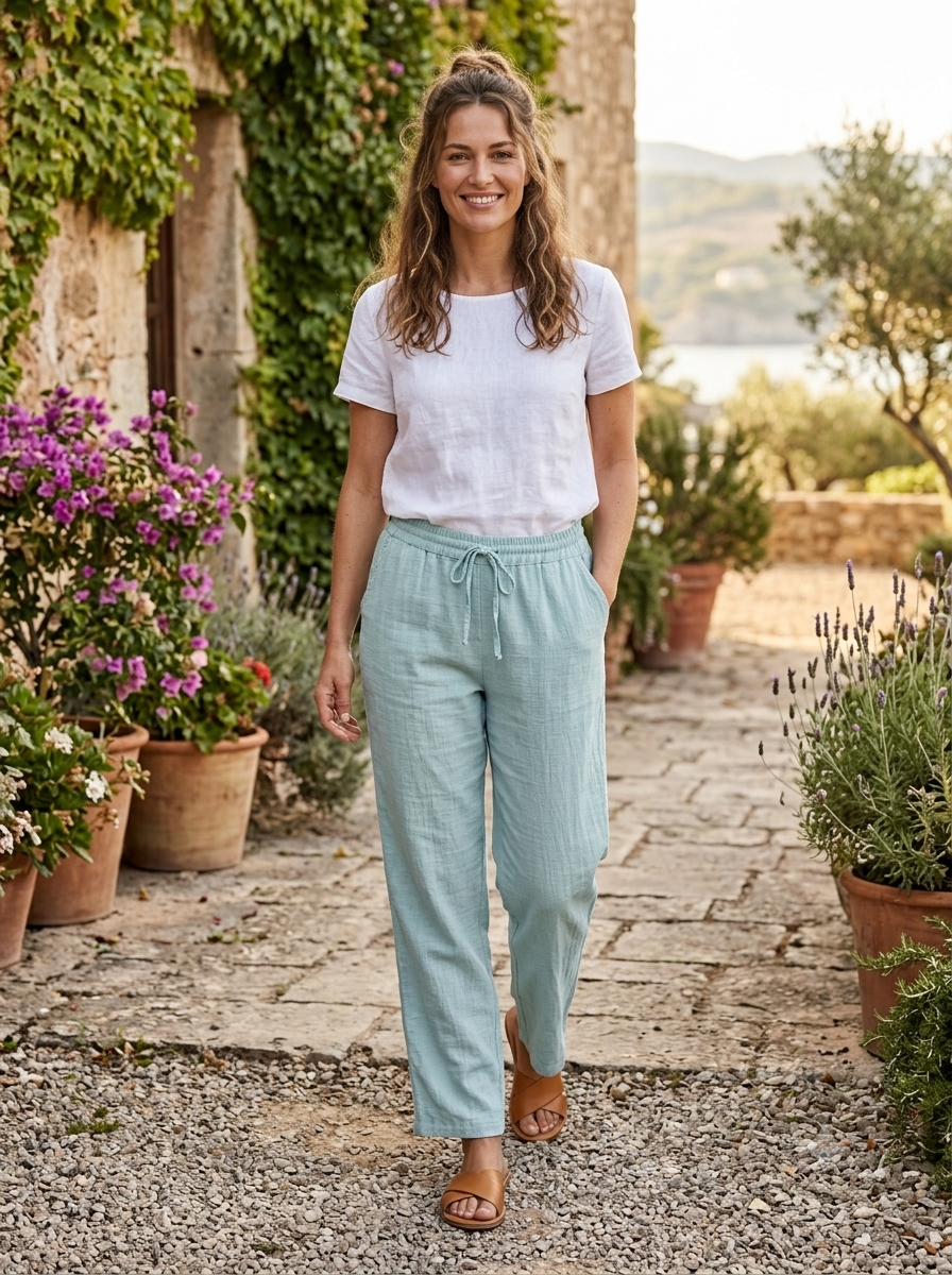 Leichte Baumwoll-Hose