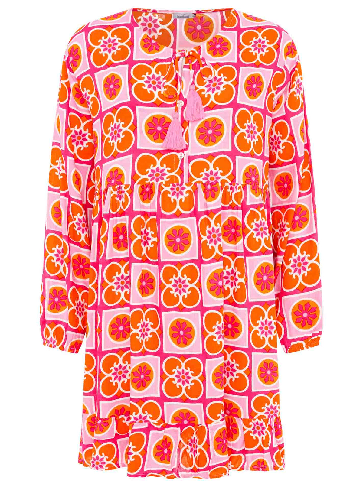 Zwillingsherz - Kleid/Tunika Aquarell Paisley - Pink