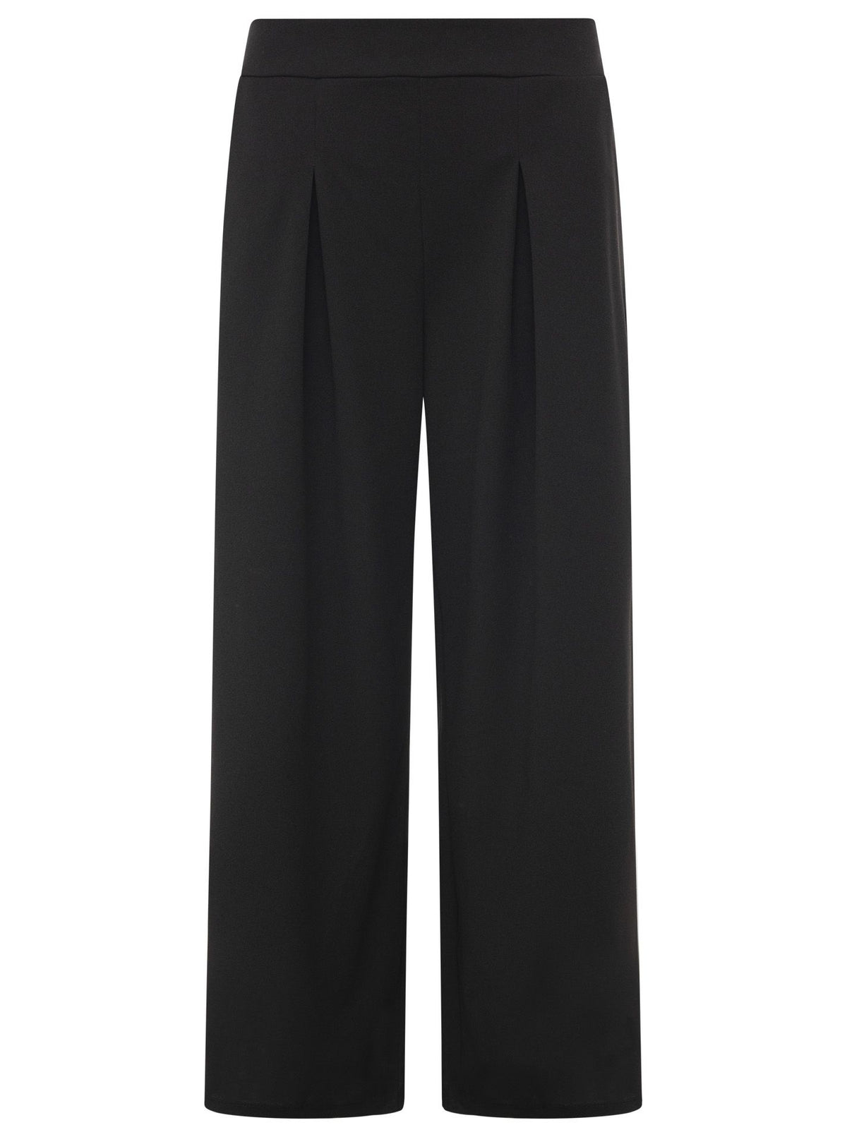 Zwillingsherz Oversize Stoffhose "Bundfalte" - Schwarz