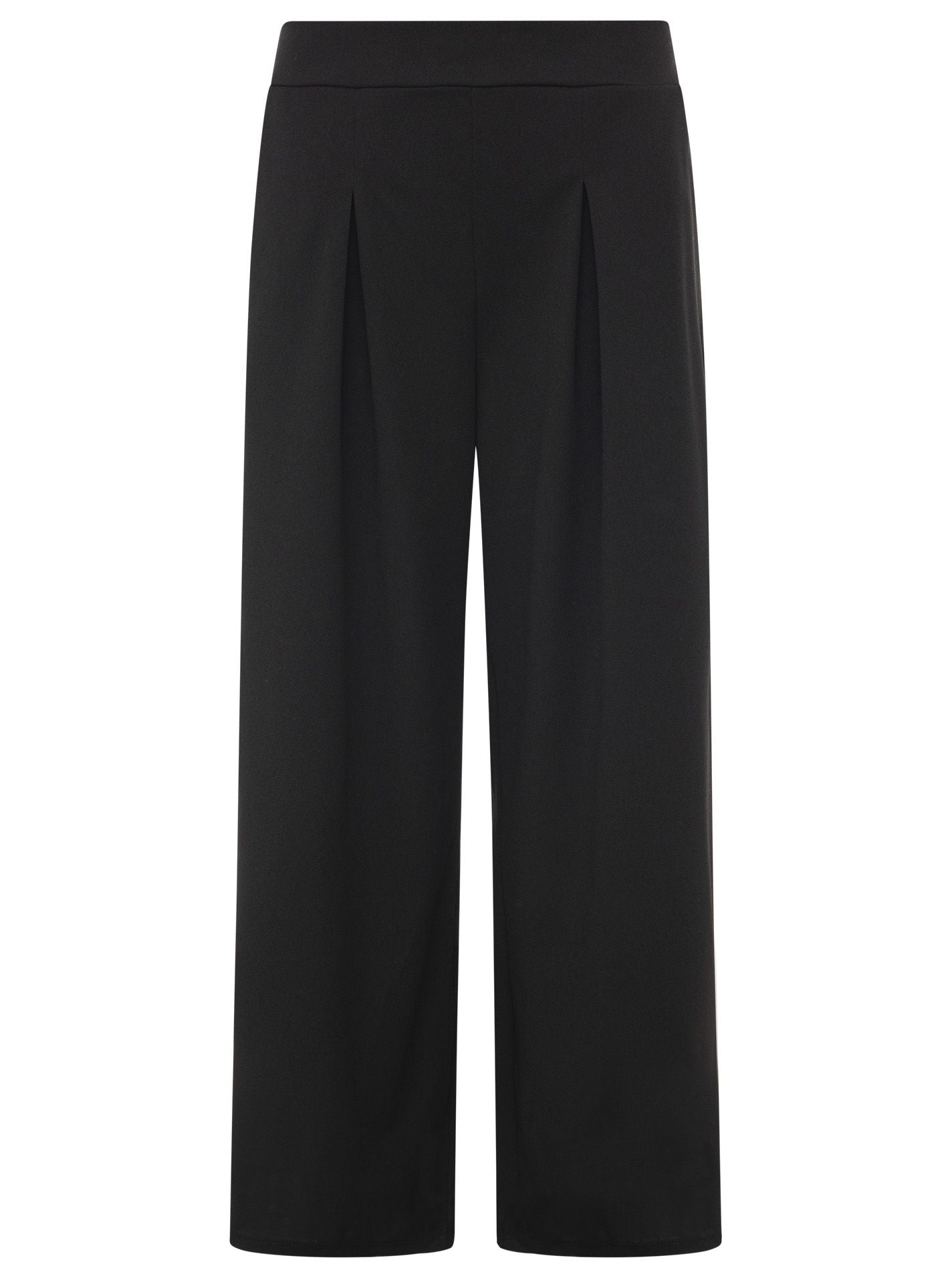 Zwillingsherz Oversize Stoffhose "Bundfalte" - Schwarz