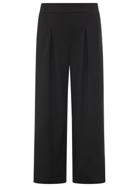 Zwillingsherz Oversize Stoffhose "Bundfalte" - Schwarz