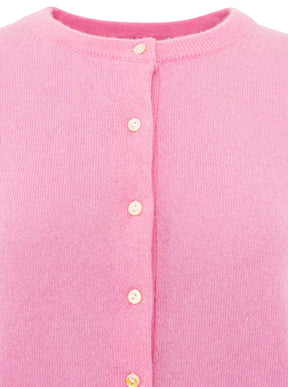 Zwillingsherz Kaschmir Strickjacke Perlmutt (100% Cashmere) - Rosa