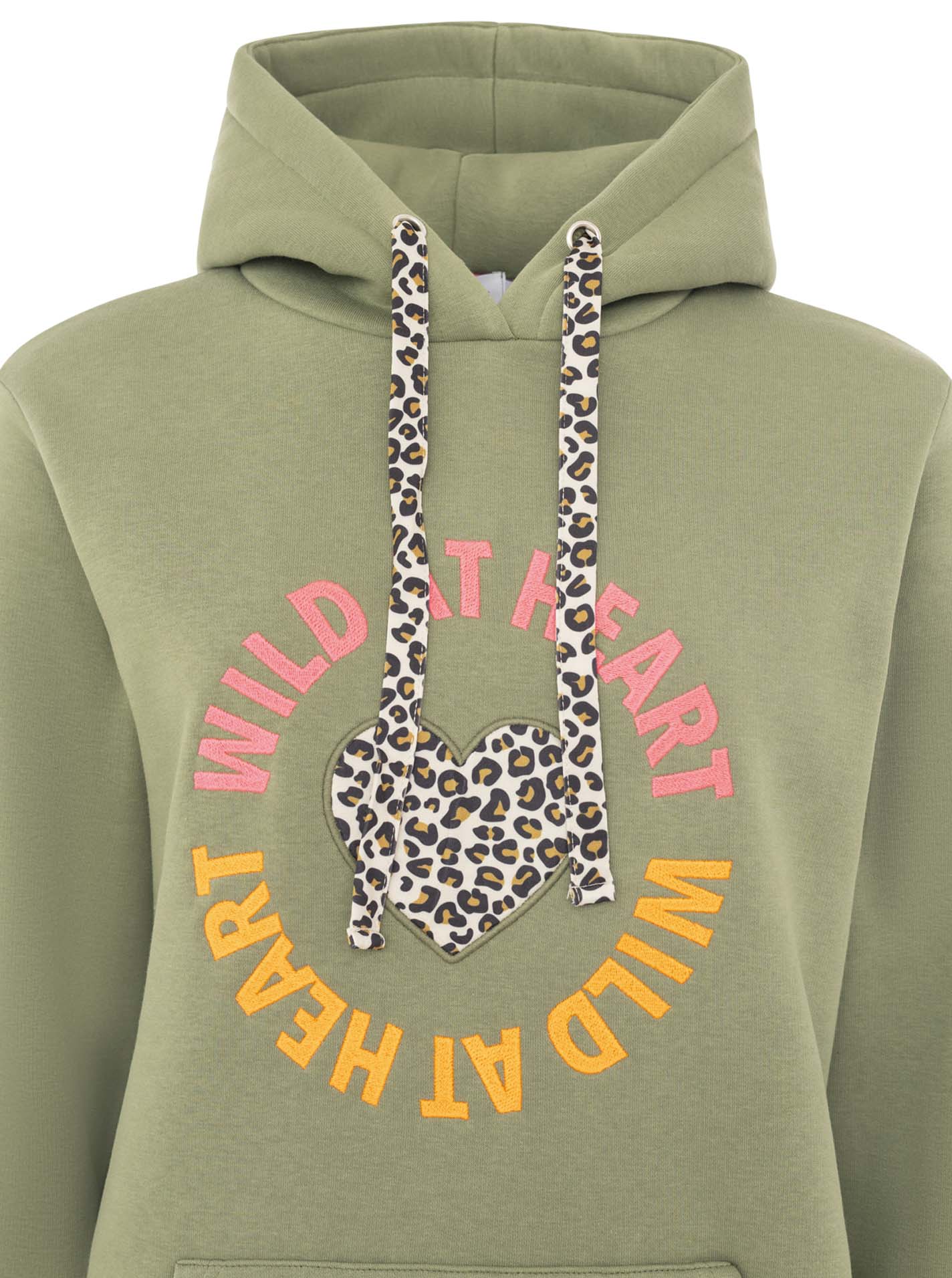 Zwillingsherz - Hoodie "Leo Wild Heart" - Olive
