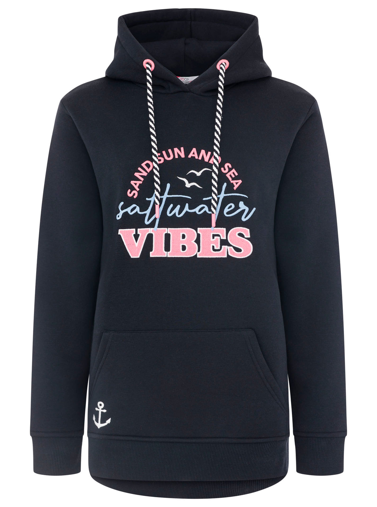 Zwillingsherz - Hoodie "Sea and Sand" - Marineblau
