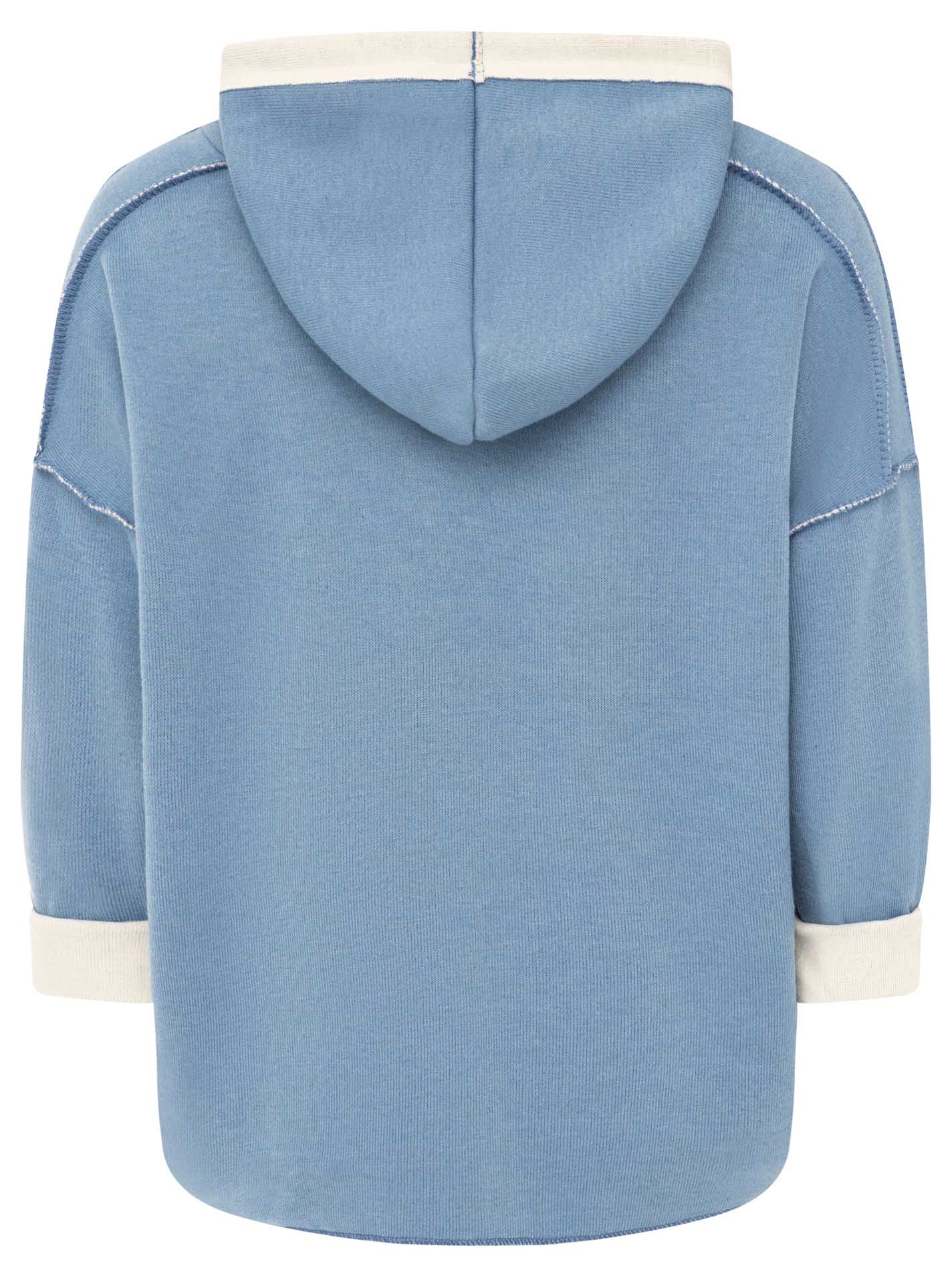 Zwillingsherz - Made in Italy Hoodie "Positive Mind" - Jeansblau