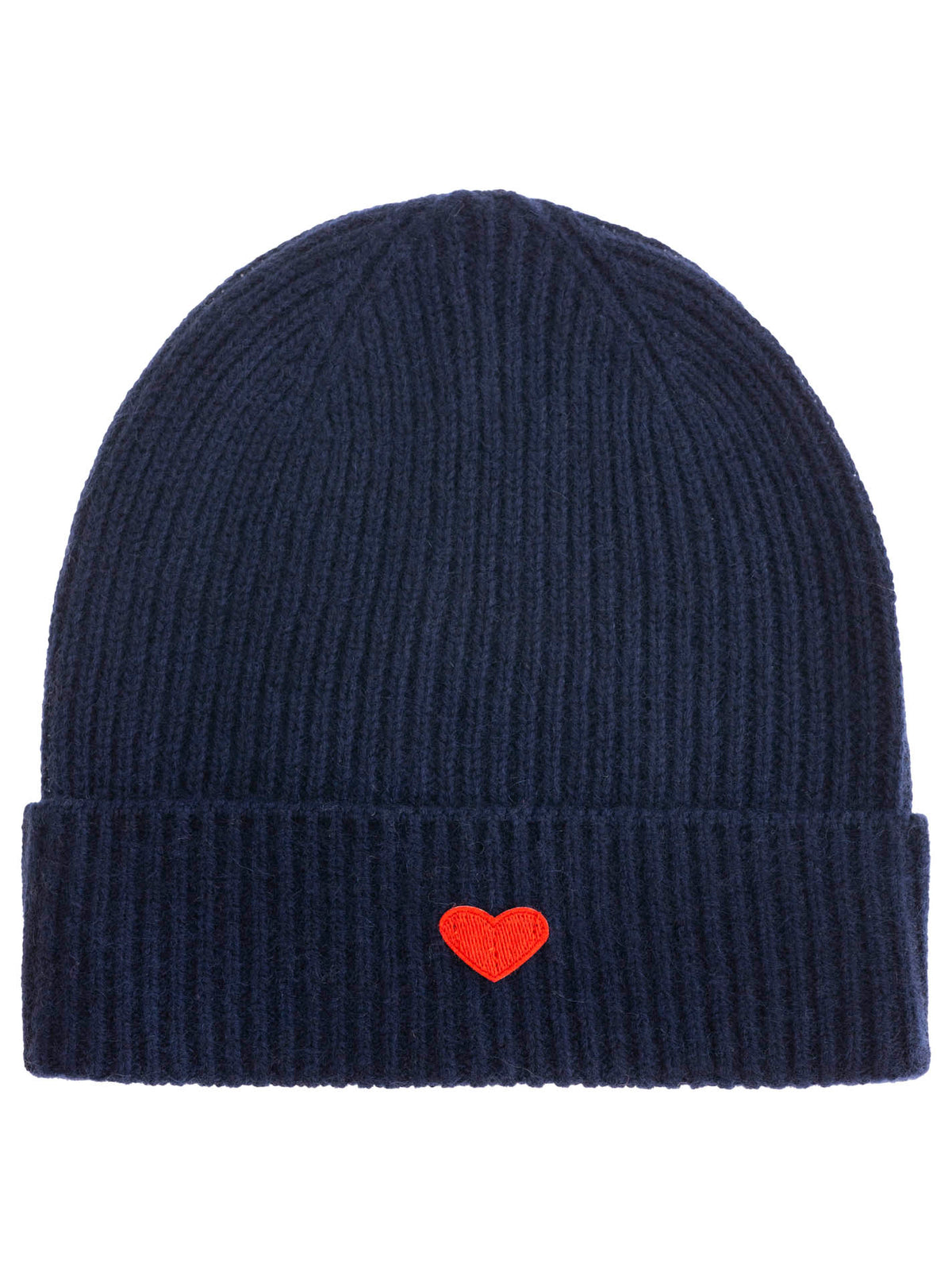 Zwillingsherz - Cashmere Mütze "Herz" - Dunkelblau