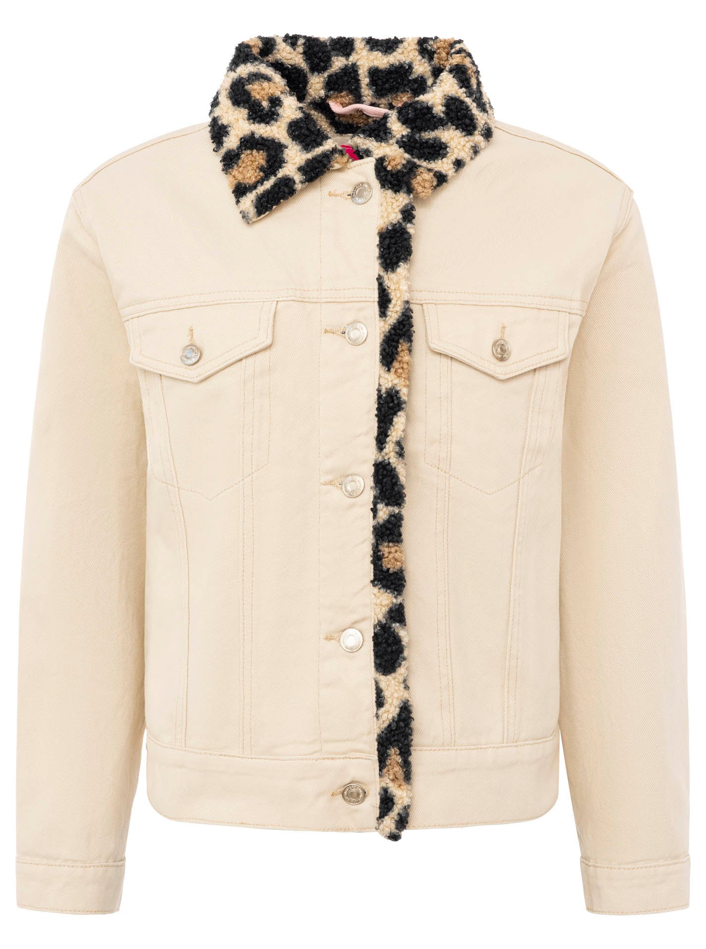 Zwillingsherz - Jeansjacke "Leo Teddy" - Beige