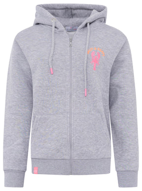 Zwillingsherz - Hoodiejacke „Hummer Salty & Happy" - Grau