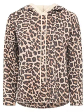 Zwillingsherz - Hoodie mit Naht Leo - Beige