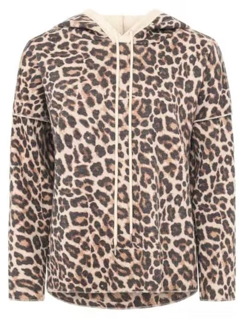 Zwillingsherz - Hoodie mit Naht Leo - Beige