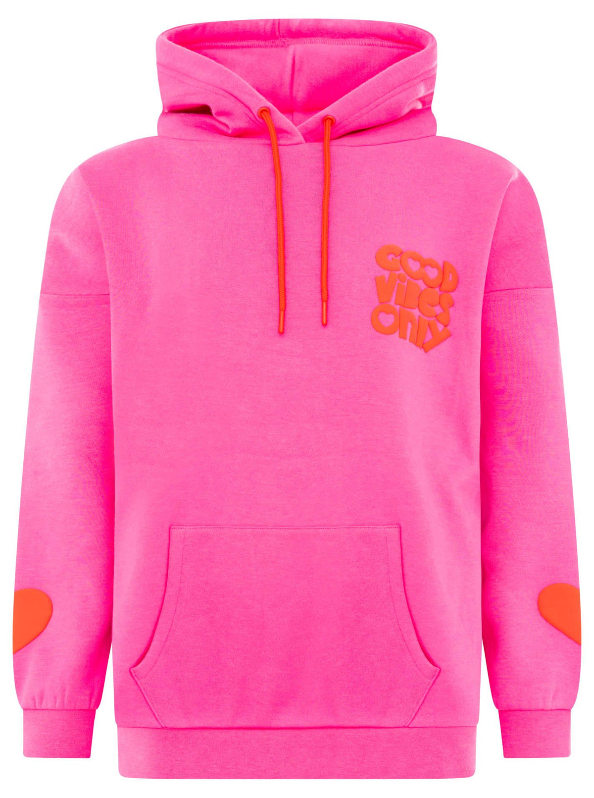 Zwillingsherz Hoodie "Good Vibes Only" - Neonpink