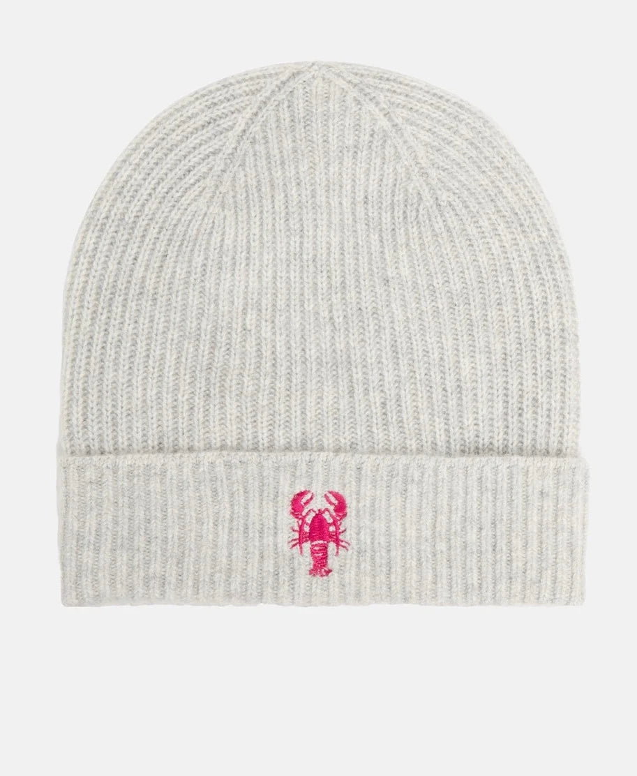 Zwillingsherz - Cashmere Mütze "Hummer" - Grau-