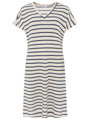 Zwillingsherz - Häkelkleid "Summer Lines" Blau