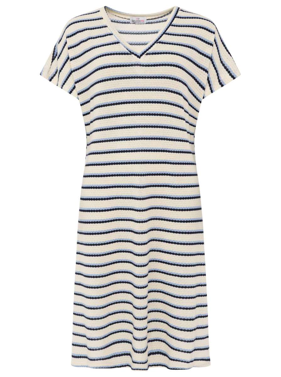 Zwillingsherz - Häkelkleid "Summer Lines" Blau
