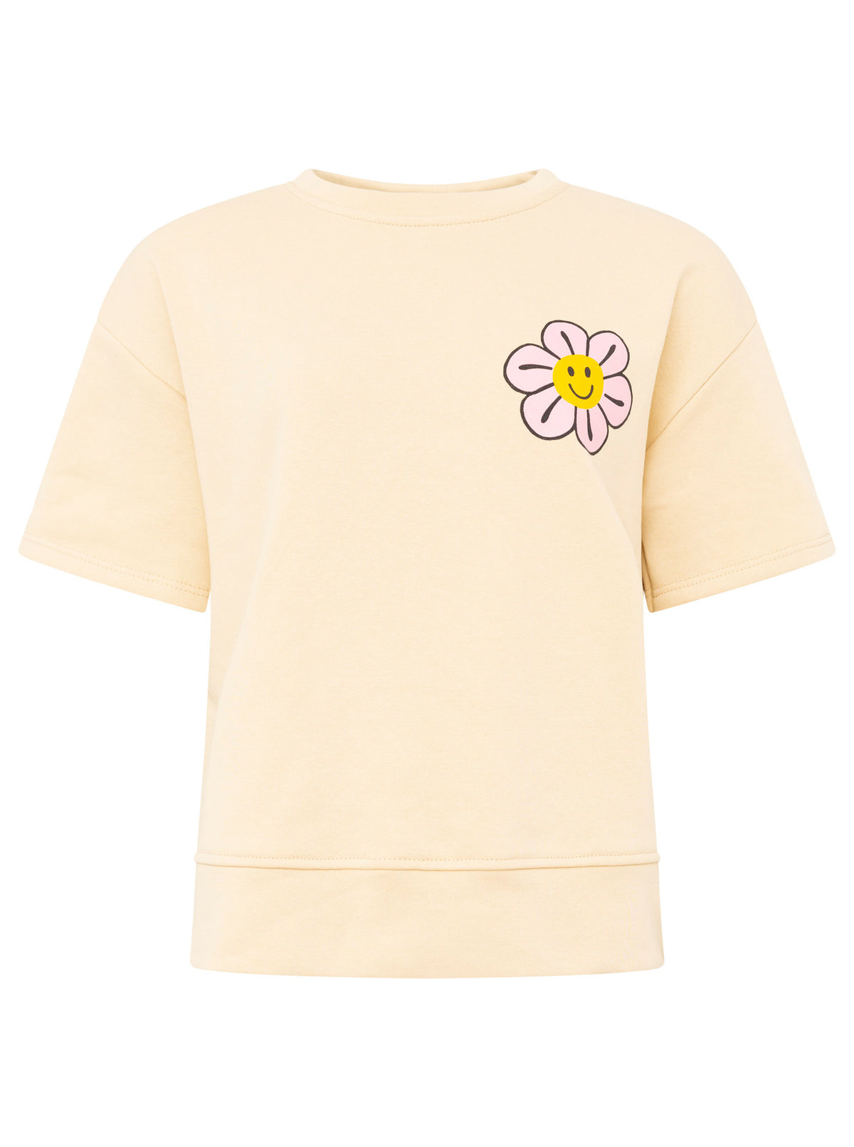 Zwillingsherz T-Shirt  „Happy Flower“ - Gelb/Pink