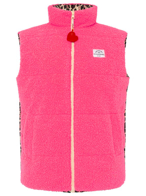 Zwillingsherz - Wendbare Weste Leo - Neonpink