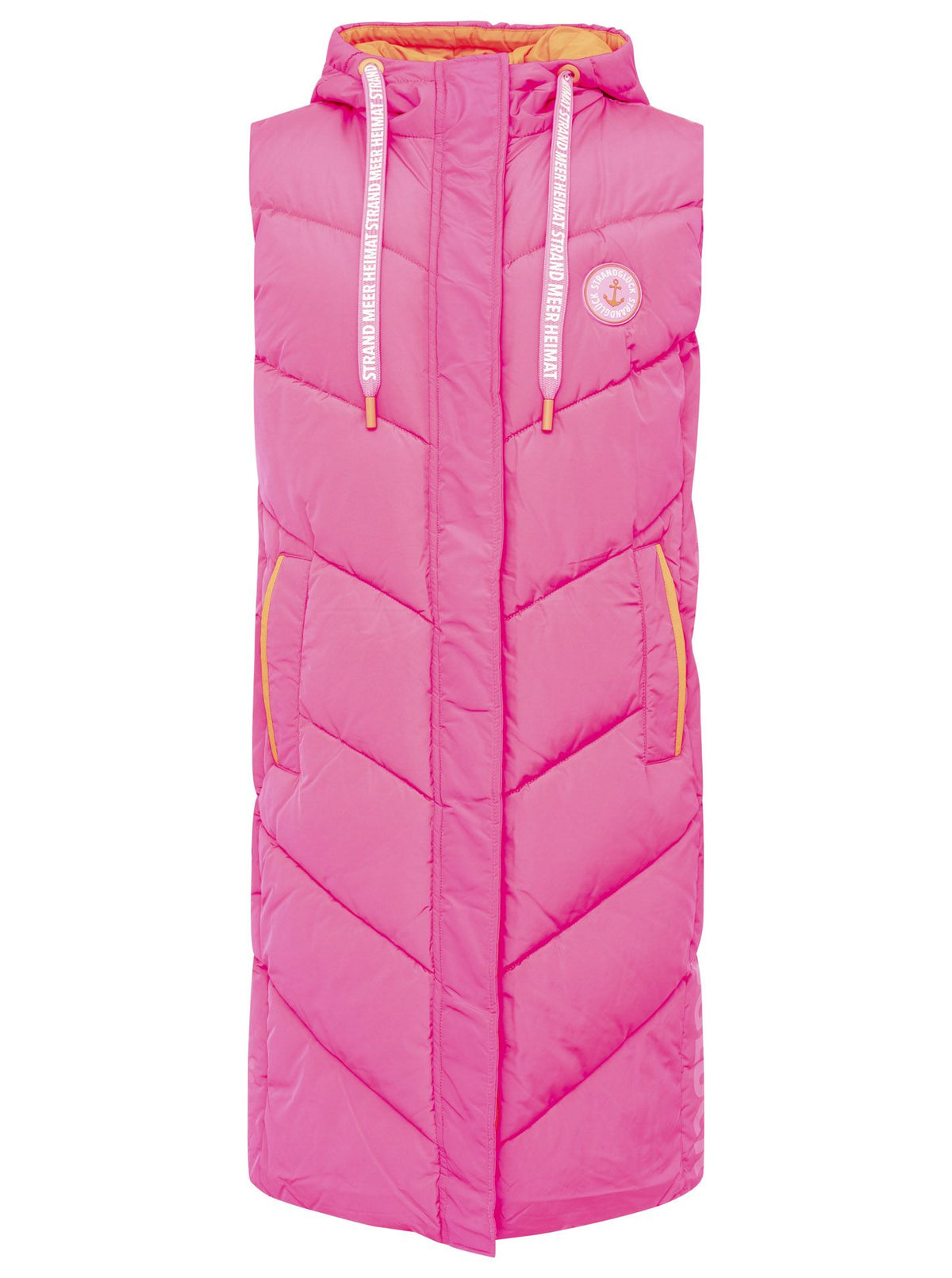 Zwillingsherz- Steppweste Anker Strandglück (Neu) - Neonpink