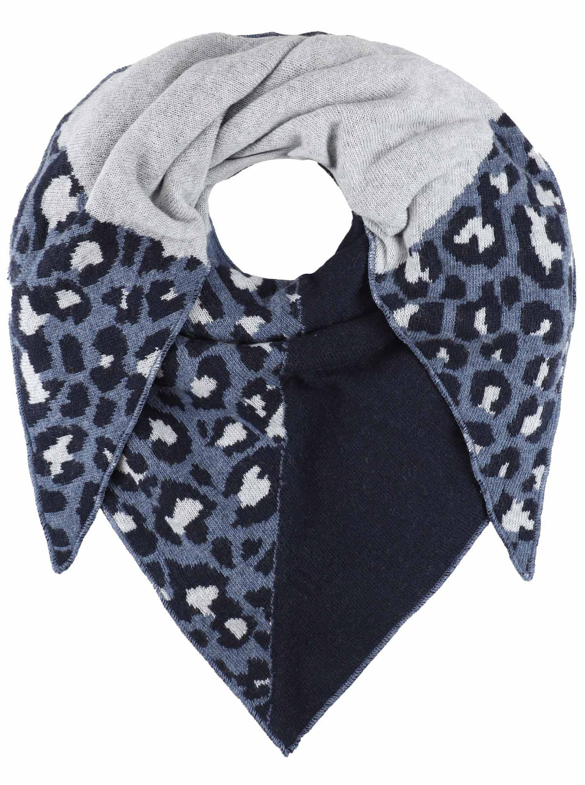 Zwillingsherz Schal - Dreieckstuch "Leo Winter" Kaschmir - Blau
