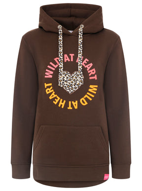 Zwillingsherz - Hoodie "Leo Wild Heart" - Braun