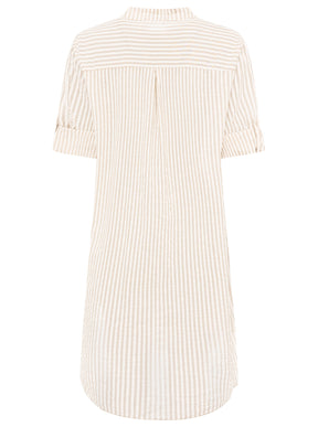 Zwillingsherz - Longbluse Kida (Streifen) - Beige