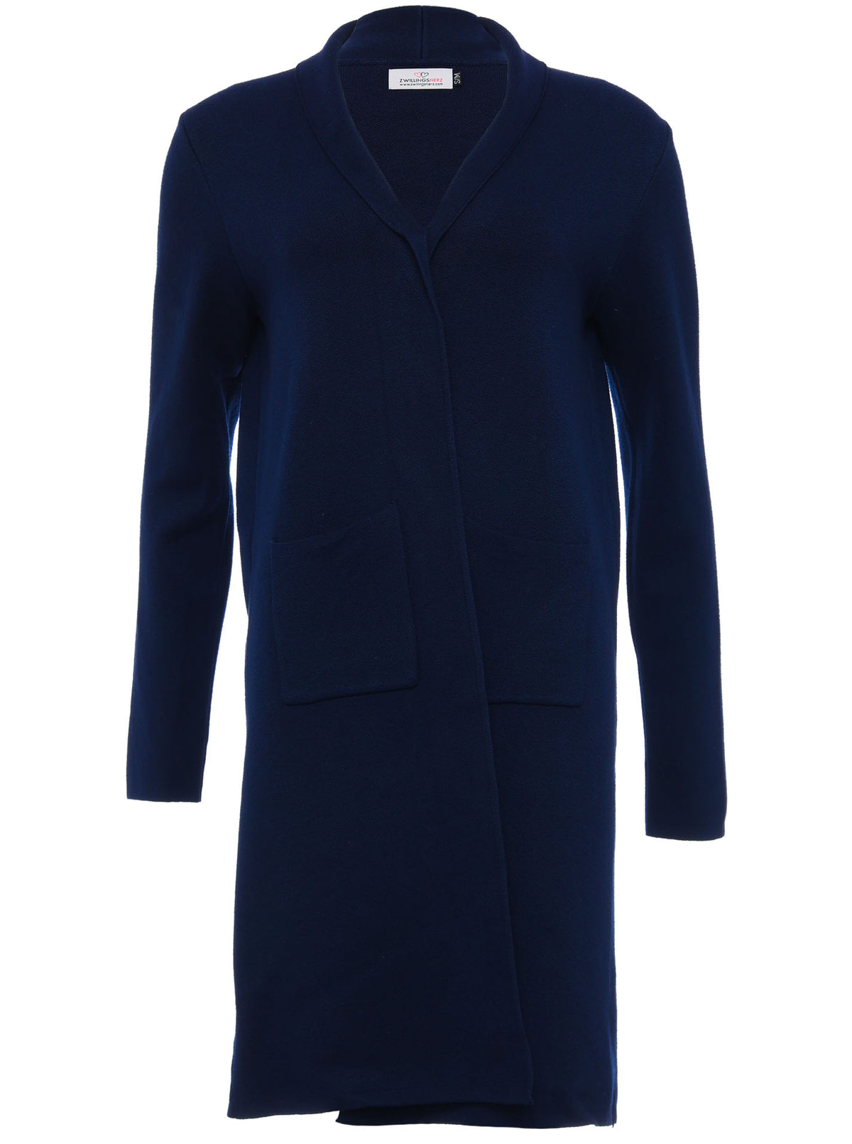 Zwillingsherz Strickjacke Schalkragen Jessy - Dunkelblau