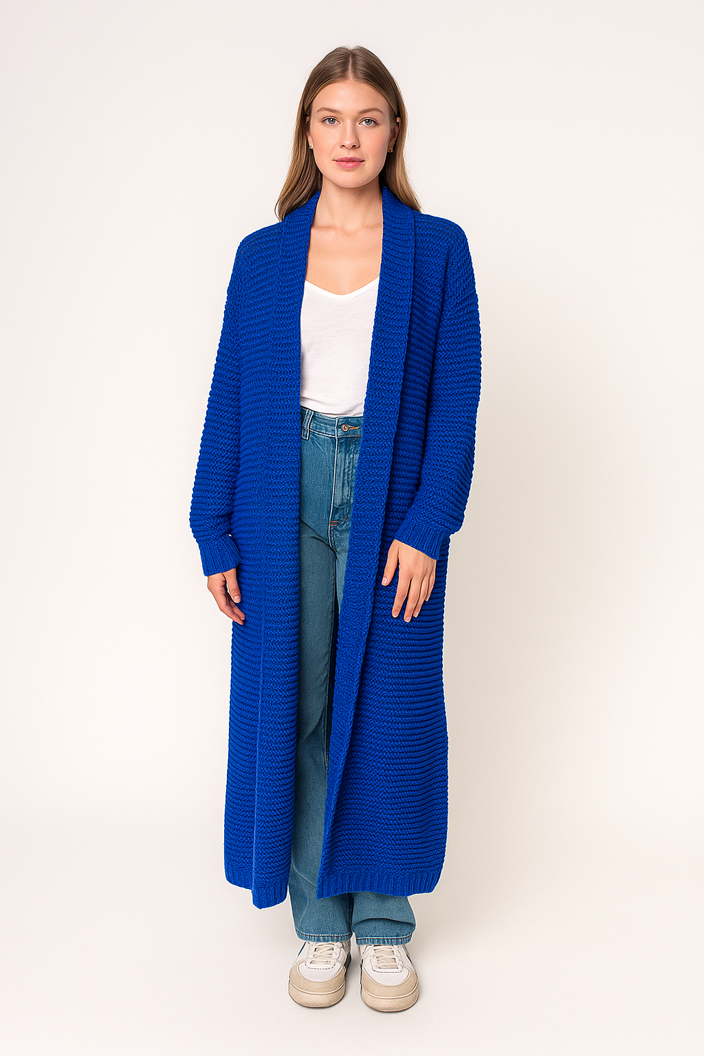 Flair Comfort Style - Strickjacke lang - Royalblau
