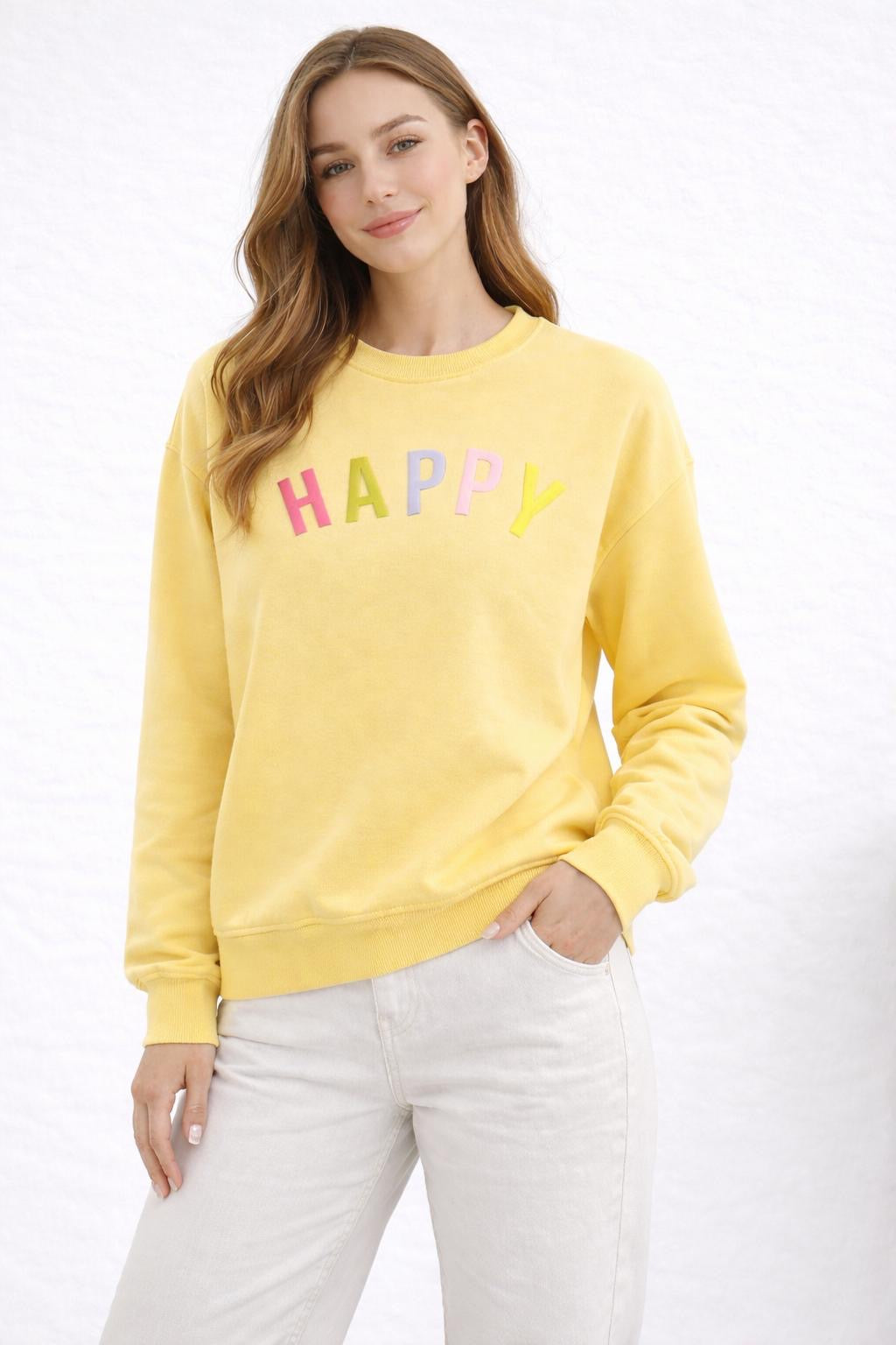 Flair - Sweatshirt Happy - Gelb