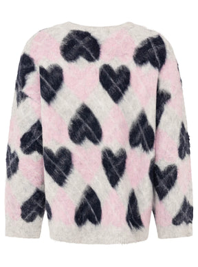 Zwillingsherz Pullover "ARGYLE LOVE" - Marine