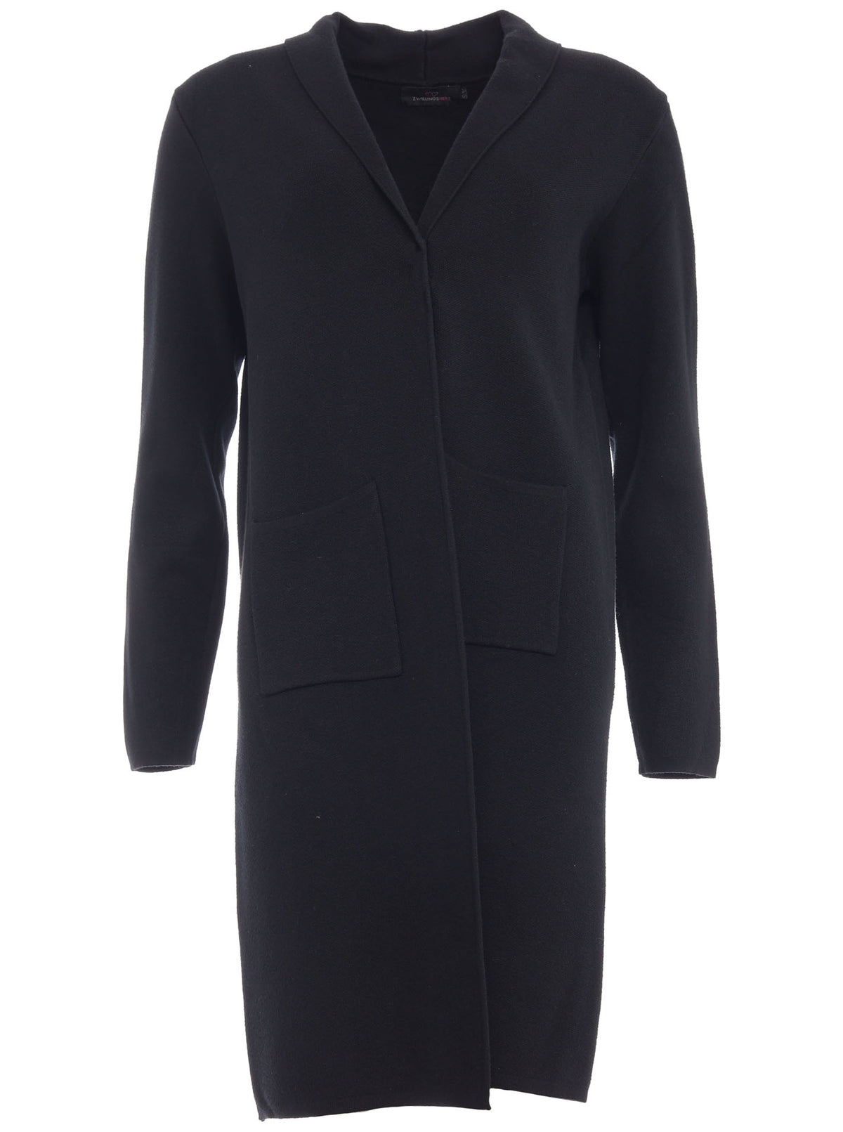 Zwillingsherz Strickjacke Schalkragen Jessy - Schwarz