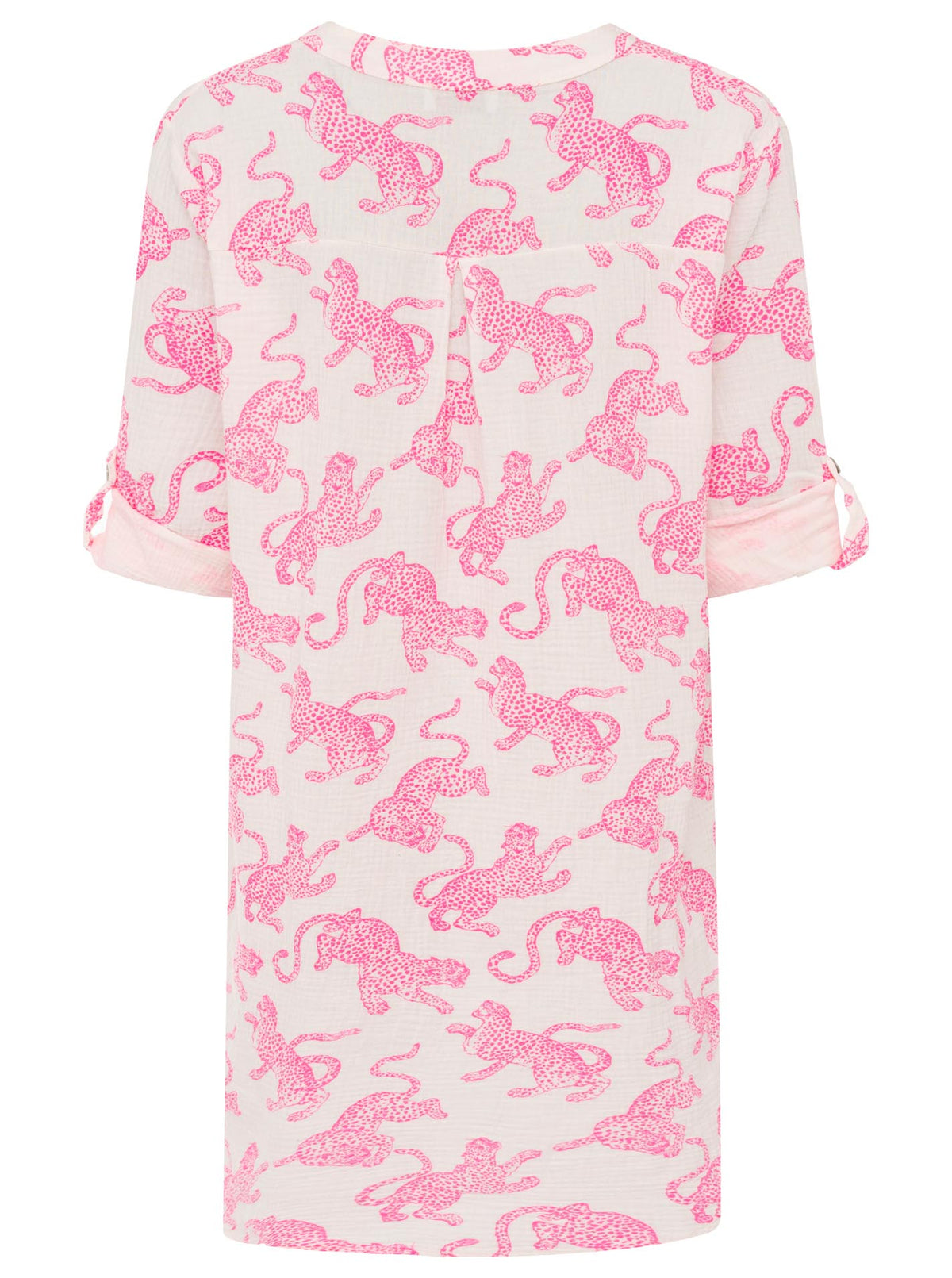 Zwillingsherz Musselin Tunika - Trendy Tiger - Pink