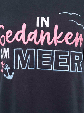 Zwillingsherz -  Sweatshirt "In Gedanken im Meer" - Dunkelblau