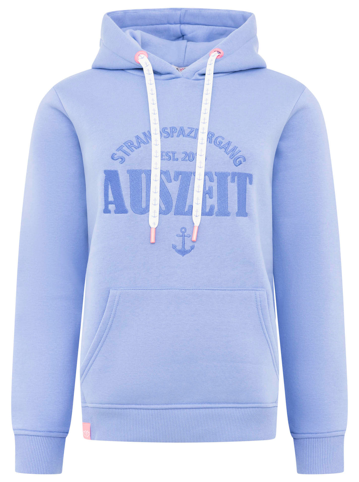 Zwillingsherz - Hoodie "Strandspaziergang Auszeit" - Blau