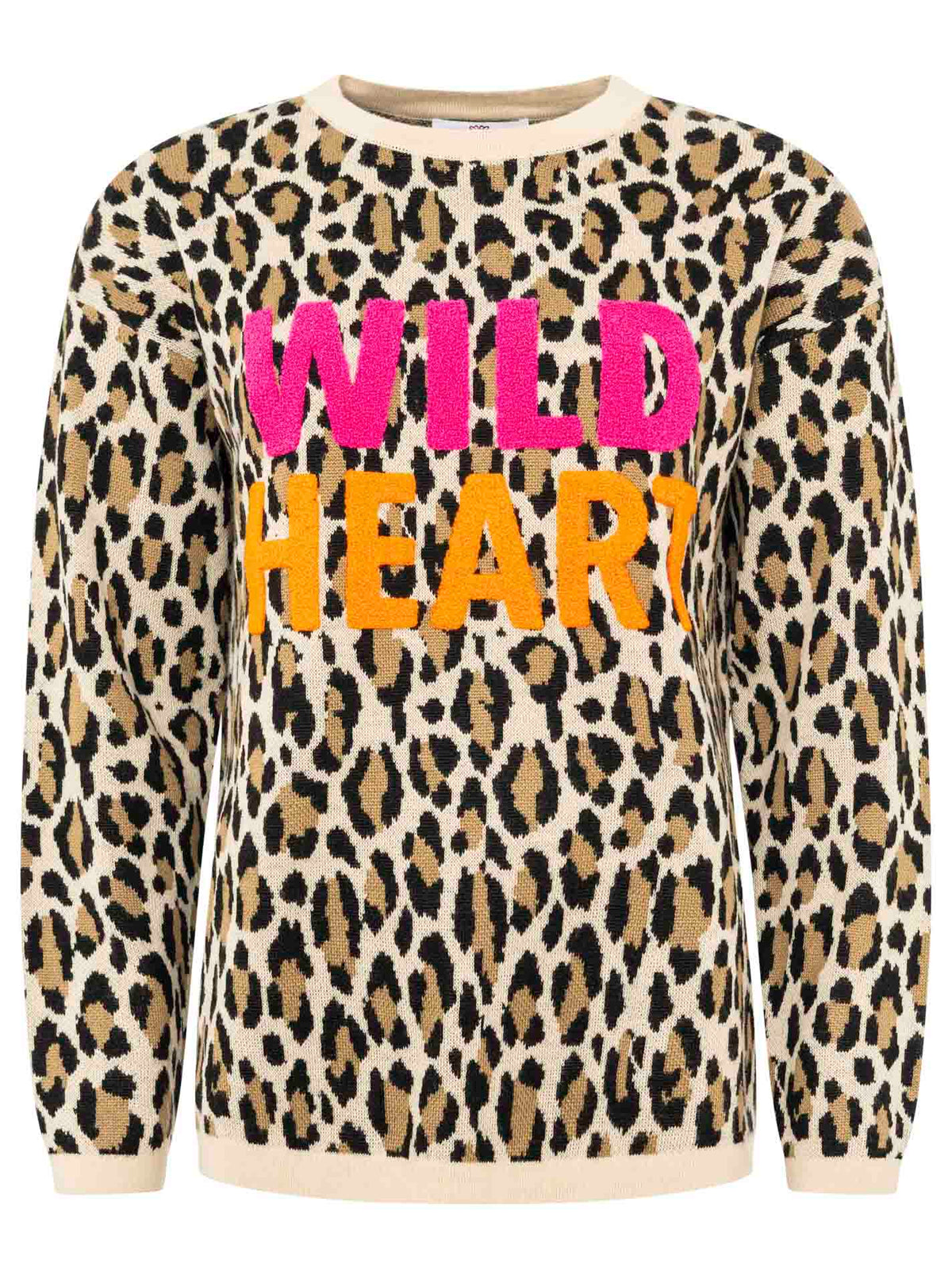 Zwillingsherz - Sweatshirt "Wild Heart" - Beige/Pink