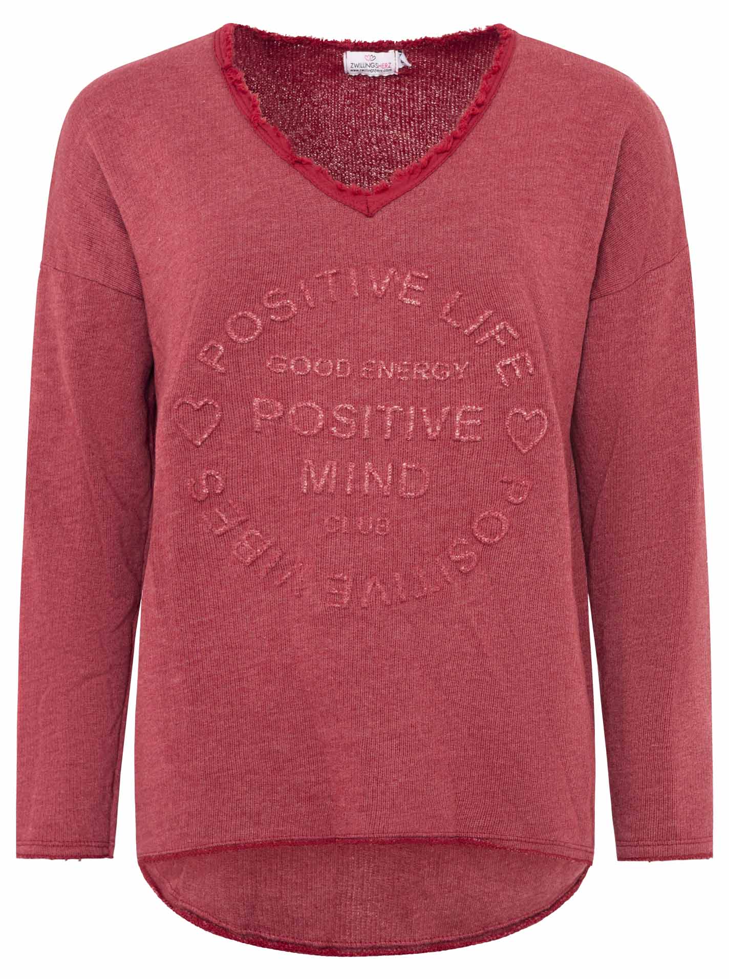 Zwillingsherz -  Sweatshirt "Positive Mind" - Rost