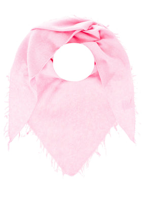 Zwillingsherz - 100% Kaschmir Dreieckstuch "Fransen" - Rosa