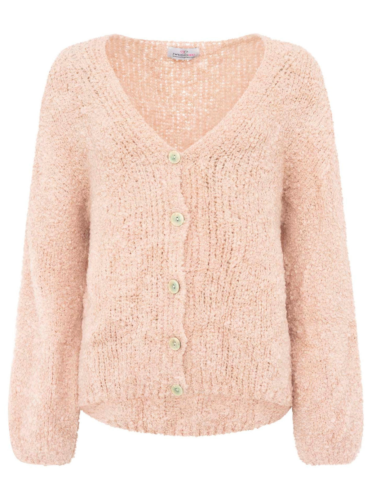 Zwillingsherz - "Kuschel Cardigan Plüsch" - Rosa