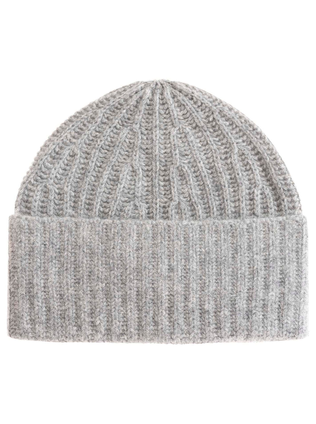 Zwillingsherz - Kaschmir Mütze "Grobstrick" (100% Cashmere) - Mittelgrau