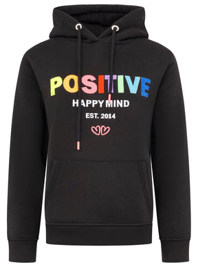 Zwillingsherz - Hoodie "Positive Happy Mind" - Schwarz (Neu)