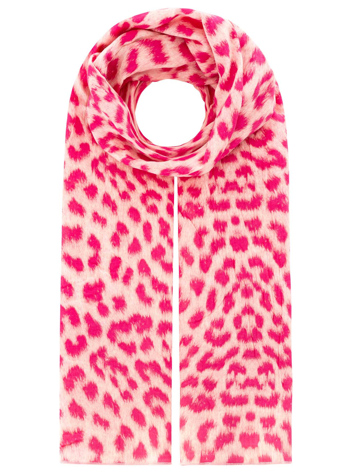 Zwillingsherz - XXL Schal Musselin Leo Baumwolle - Pink