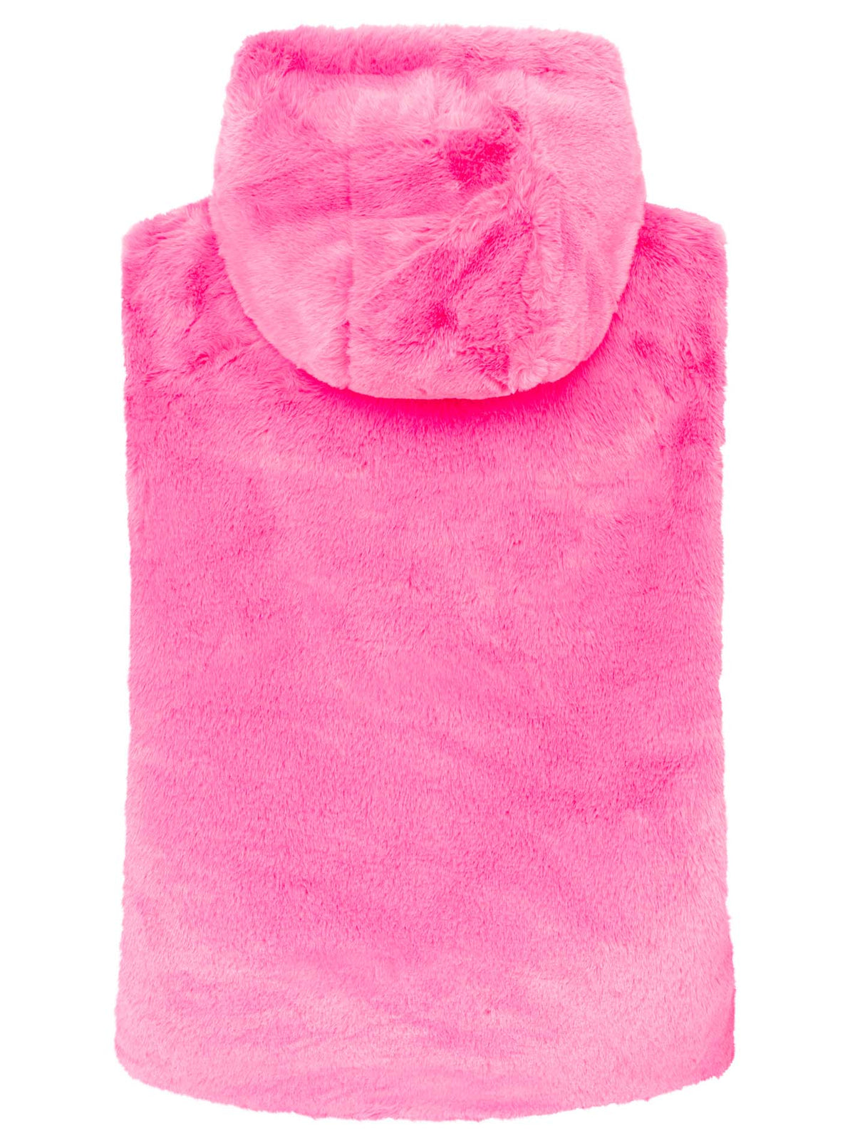 Zwillingsherz Fellweste Hood - Neonpink