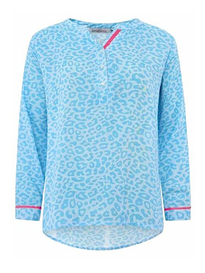 Zwillingsherz - Langarmbluse Leo Wild - Blau