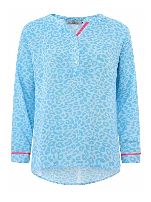 Zwillingsherz - Langarmbluse Leo Wild - Blau