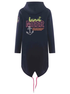 Zwillingsherz - Hoodiemantel "Olivia Küste Meer" - Marine
