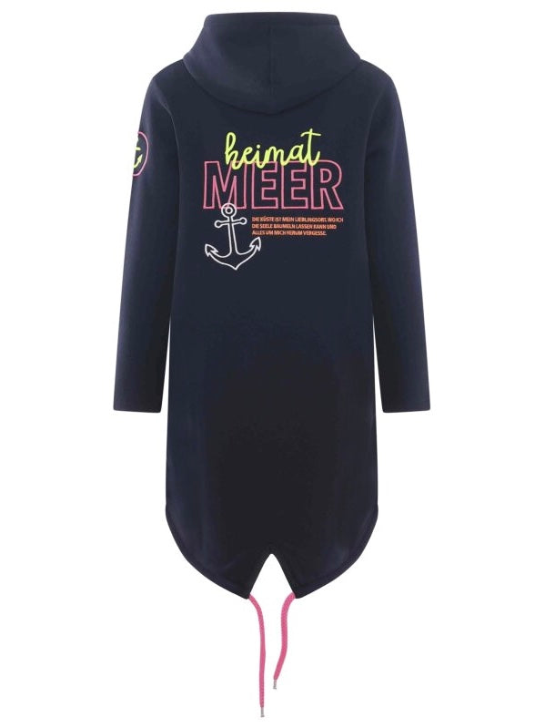 Zwillingsherz - Hoodiemantel "Olivia Küste Meer" - Marine