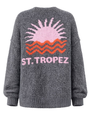 Cardigan "St Tropez" - Made in Italy - Anthrazit