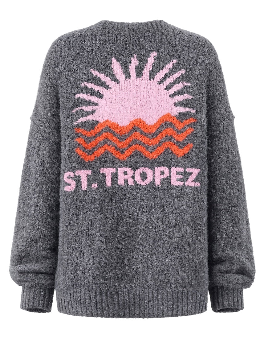Cardigan "St Tropez" - Made in Italy - Anthrazit