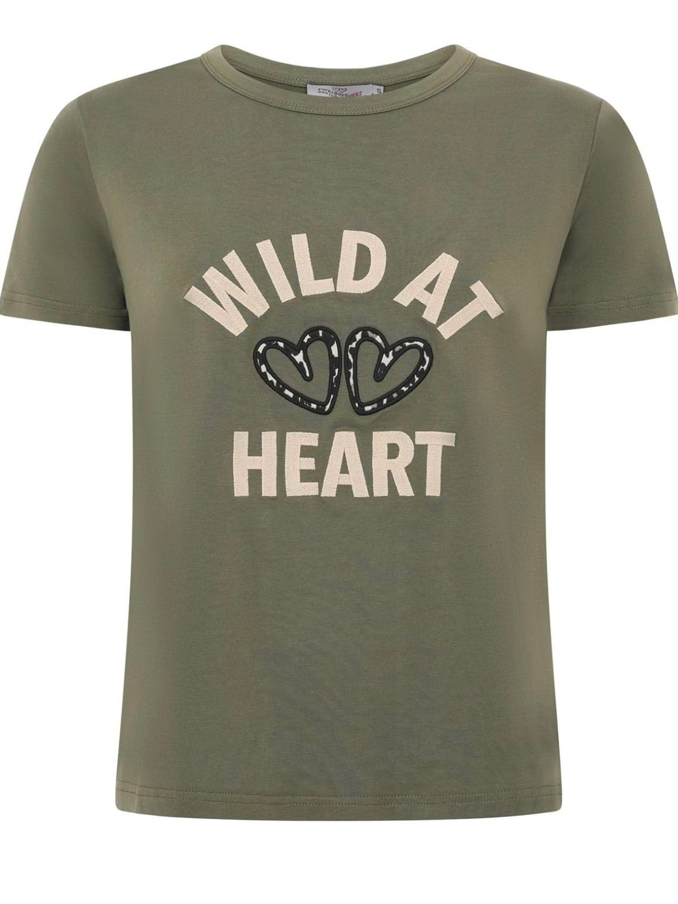 Zwillingsherz T-Shirt "Leo Wild at Heart" - Khaki