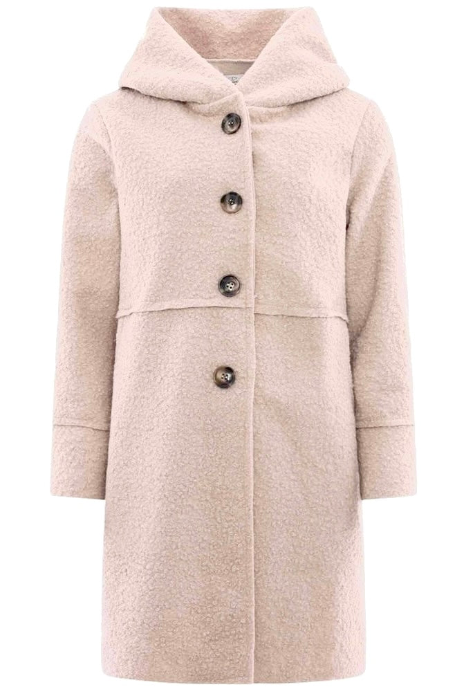 Zwillingsherz - Kurzmantel mit Kapuze - Beige