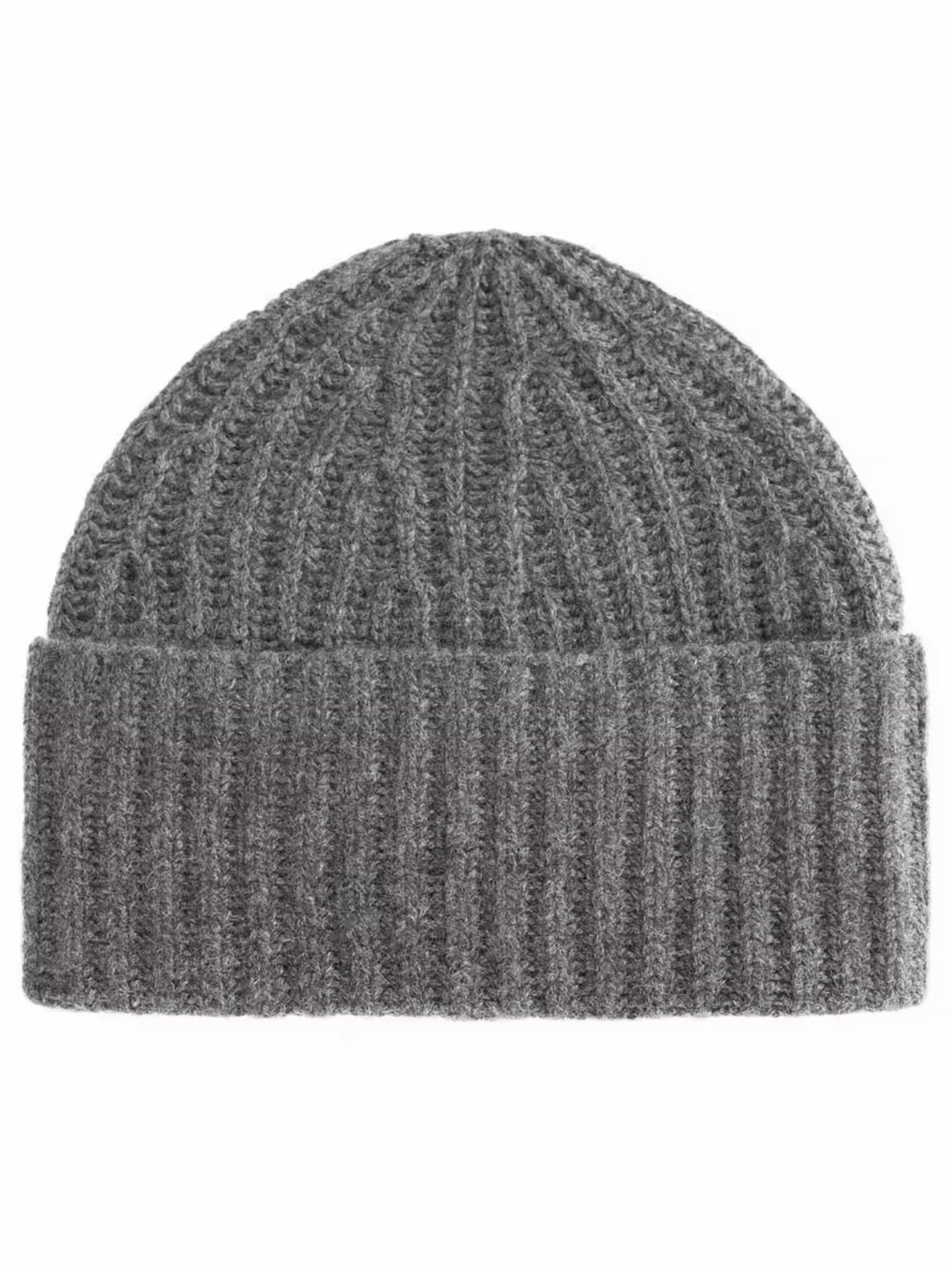 Zwillingsherz - Kaschmir Mütze "Grobstrick" (100% Cashmere) - Anthrazit