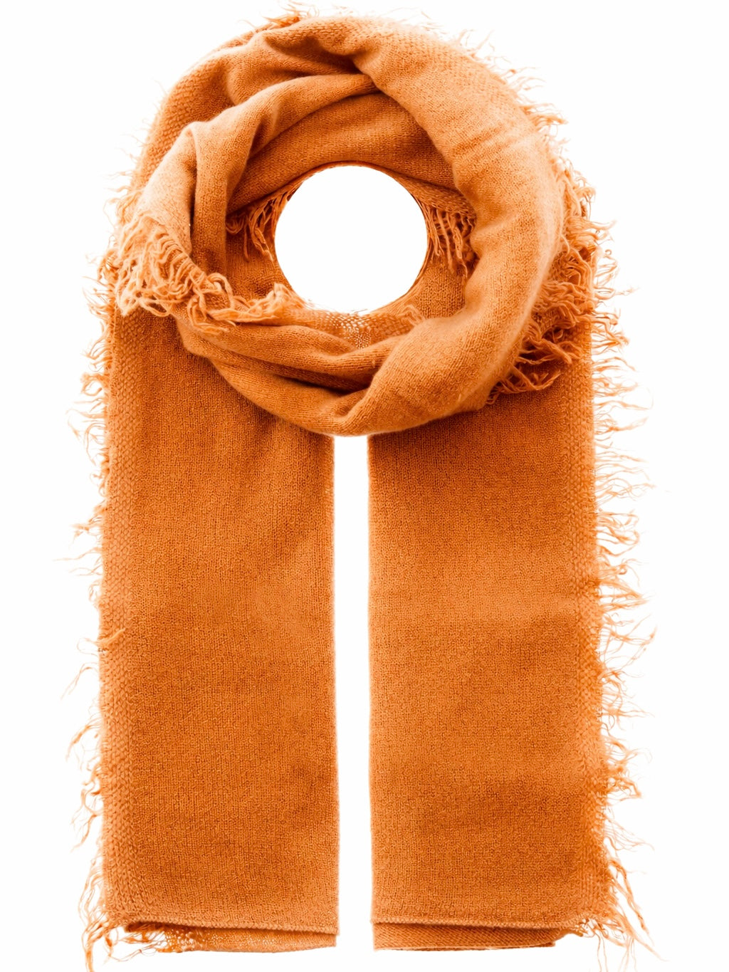 Zwillingsherz 100% Cashmere/Kaschmir Fransenschal - Camel